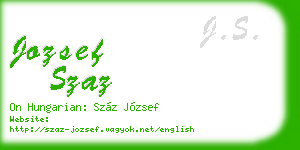 jozsef szaz business card