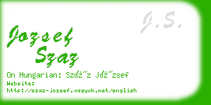 jozsef szaz business card
